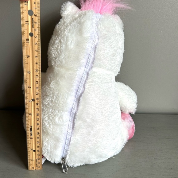 Aurora World Sparkle Tales Unicorn Plush Reversible Cushion 60884 White Pink Toy - Picture 6 of 11